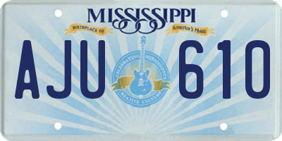 MS license plate AJU610