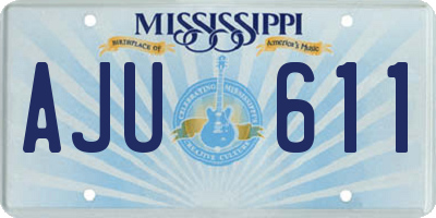 MS license plate AJU611
