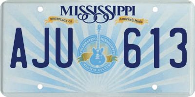 MS license plate AJU613