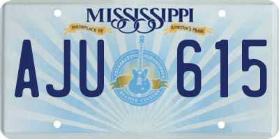 MS license plate AJU615