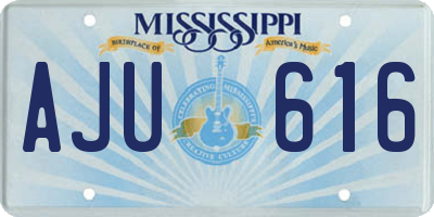 MS license plate AJU616