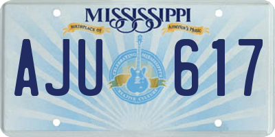 MS license plate AJU617