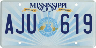 MS license plate AJU619