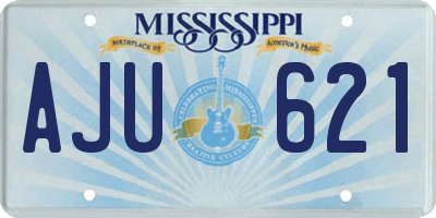 MS license plate AJU621