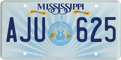MS license plate AJU625