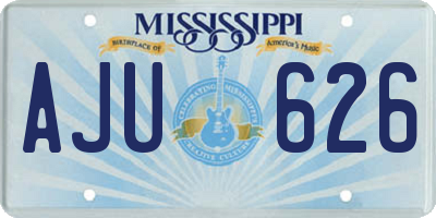 MS license plate AJU626