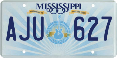 MS license plate AJU627