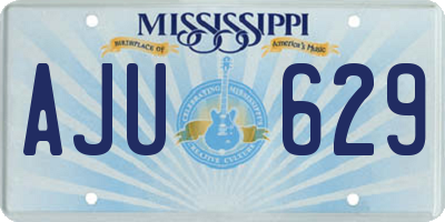 MS license plate AJU629