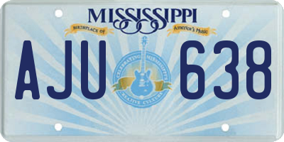 MS license plate AJU638