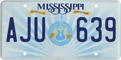 MS license plate AJU639