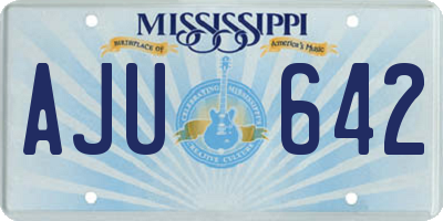 MS license plate AJU642