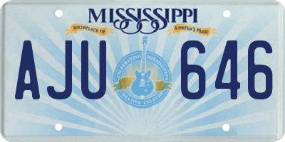 MS license plate AJU646