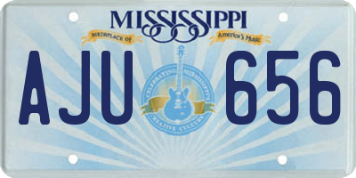 MS license plate AJU656