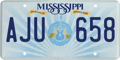 MS license plate AJU658