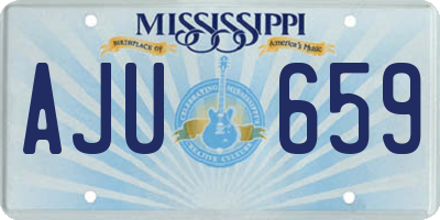 MS license plate AJU659