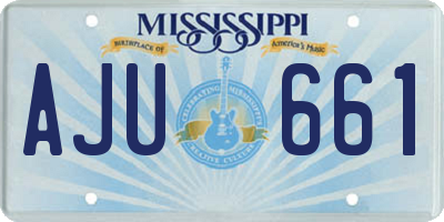 MS license plate AJU661