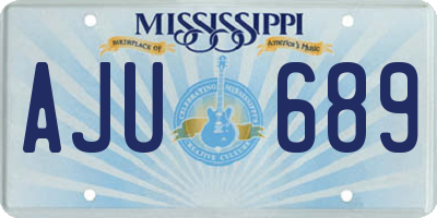 MS license plate AJU689