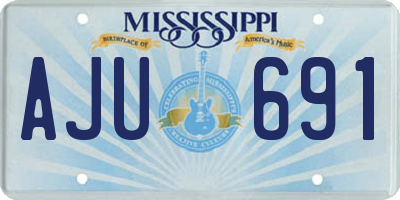 MS license plate AJU691