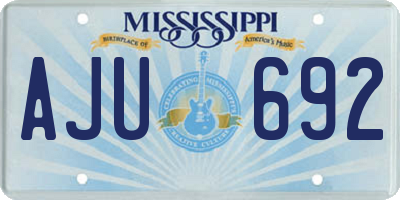 MS license plate AJU692