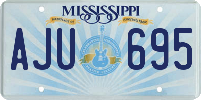 MS license plate AJU695