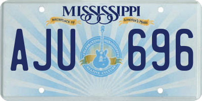 MS license plate AJU696
