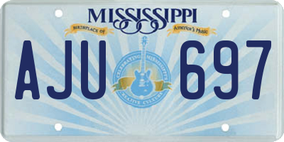 MS license plate AJU697