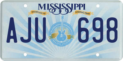 MS license plate AJU698