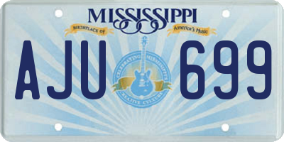 MS license plate AJU699