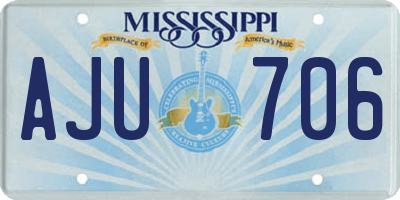 MS license plate AJU706