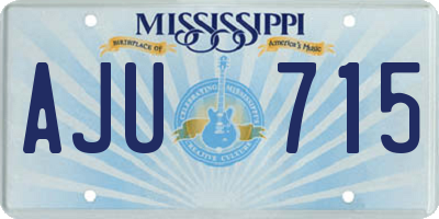 MS license plate AJU715