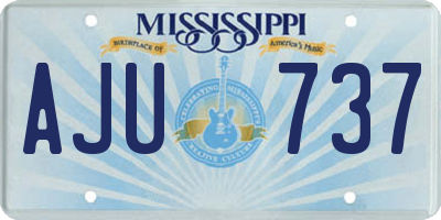 MS license plate AJU737