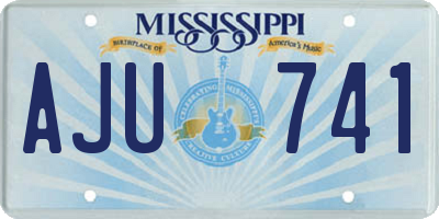 MS license plate AJU741