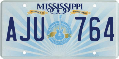 MS license plate AJU764