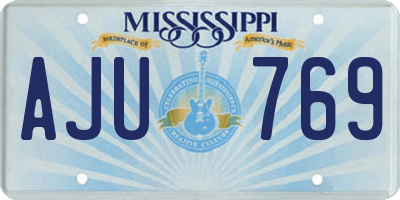 MS license plate AJU769