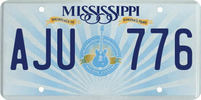 MS license plate AJU776