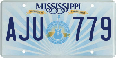 MS license plate AJU779