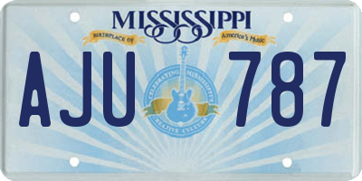 MS license plate AJU787