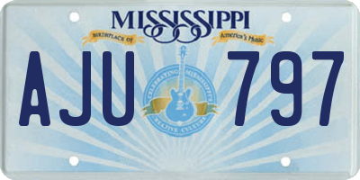 MS license plate AJU797