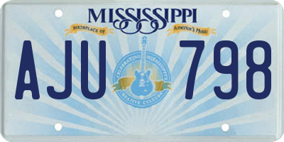 MS license plate AJU798