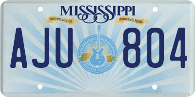 MS license plate AJU804