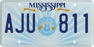 MS license plate AJU811