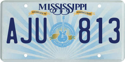 MS license plate AJU813
