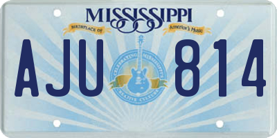 MS license plate AJU814