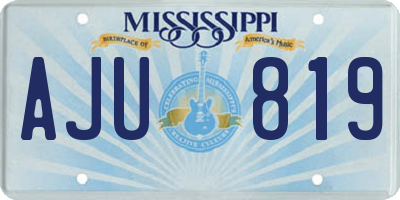 MS license plate AJU819