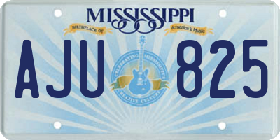 MS license plate AJU825