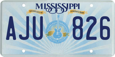 MS license plate AJU826