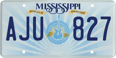 MS license plate AJU827