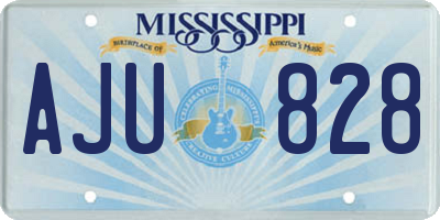 MS license plate AJU828