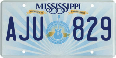 MS license plate AJU829