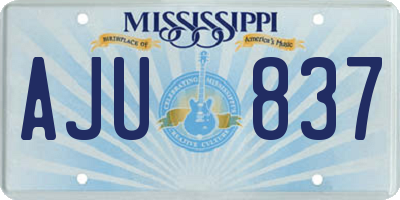 MS license plate AJU837